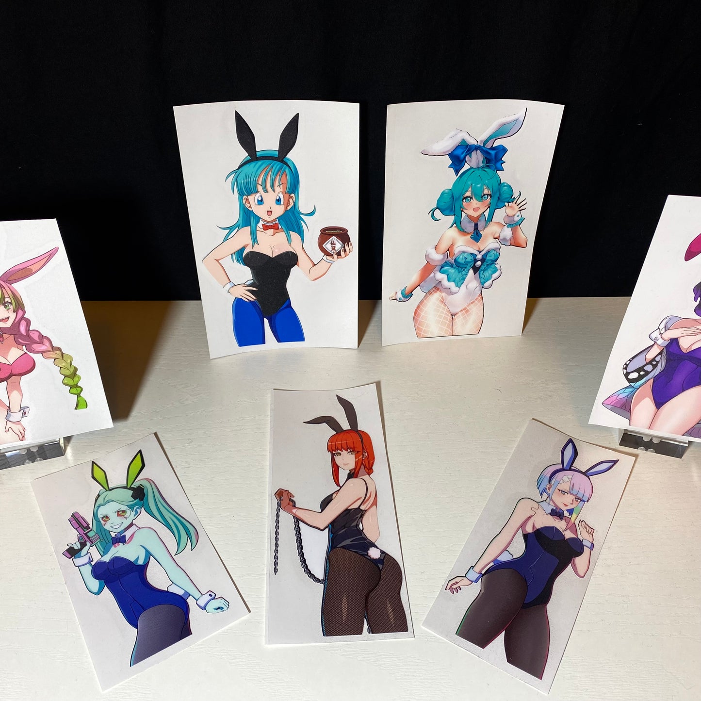 Bunny Outfit Anime Girls UV Decal Stickers