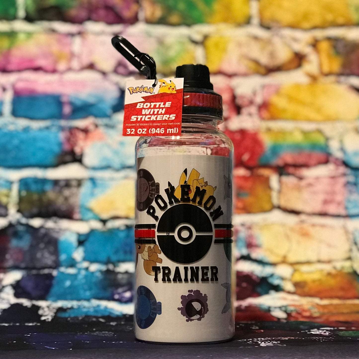 Pokemon 32oz Water Bottle w/ Stickers