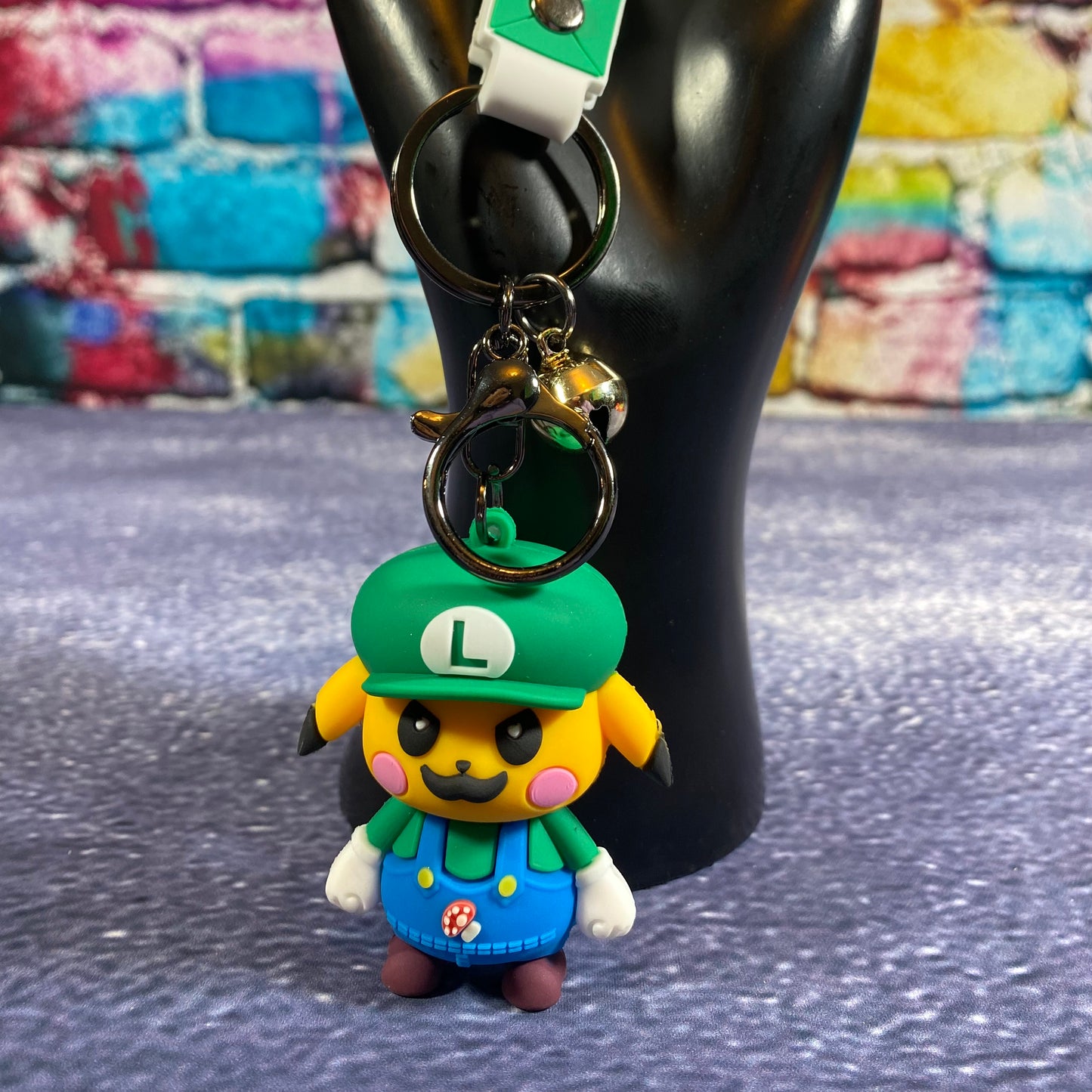 Pikachu Super Mario Figure Keychain