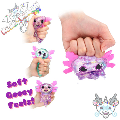 Squishy Glitter Axolotl Slow Rise Fidget