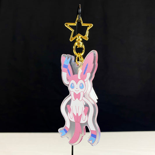 Pokemon Acrylic Star Clip Keychain