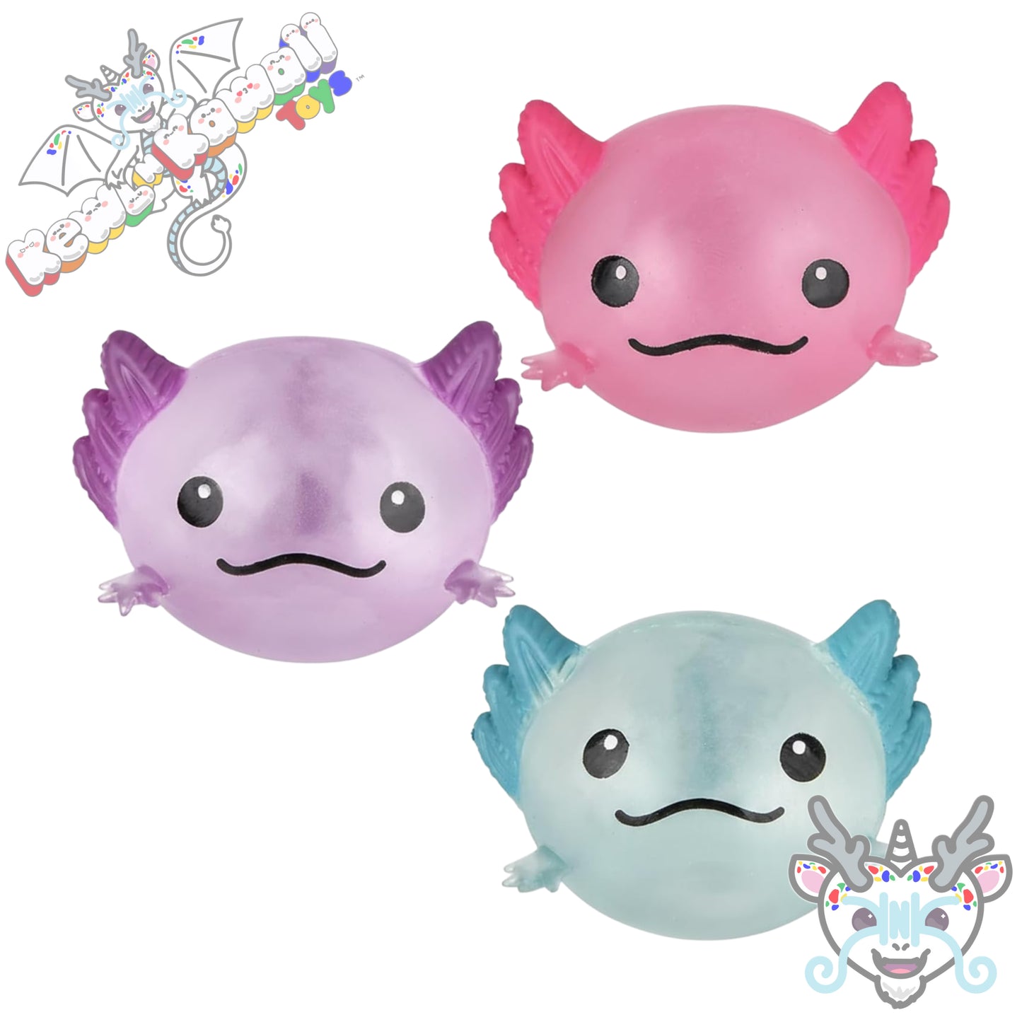 Squishy Axolotl Splat Ball Fidget
