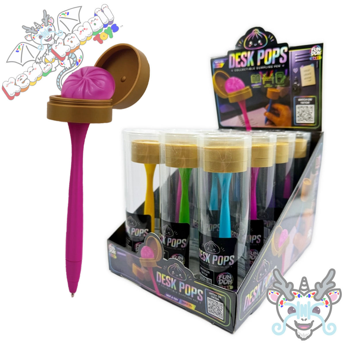 Desk Pop Dumpling Steamer Squishy Pen