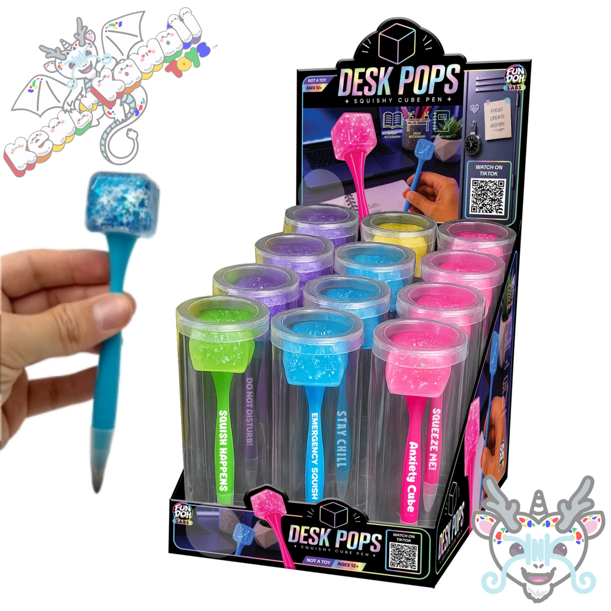 Desk Pop Squishy Cube Pen