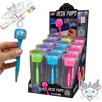 Desk Pop Squishy Cube Pen