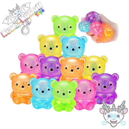 Glitter Squishy Gummy Bear Fidget