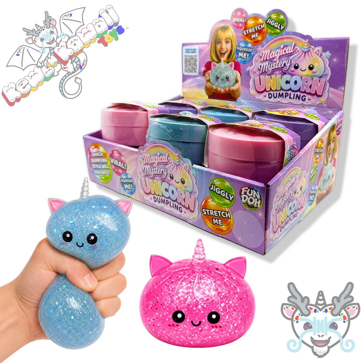 Magical Mystery Unicorn Glitter Dumpling Squishy