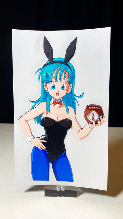 Bunny Outfit Anime Girls UV Decal Stickers