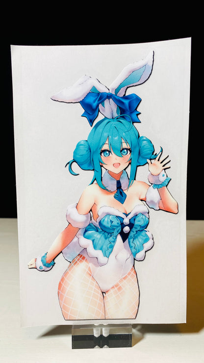Bunny Outfit Anime Girls UV Decal Stickers